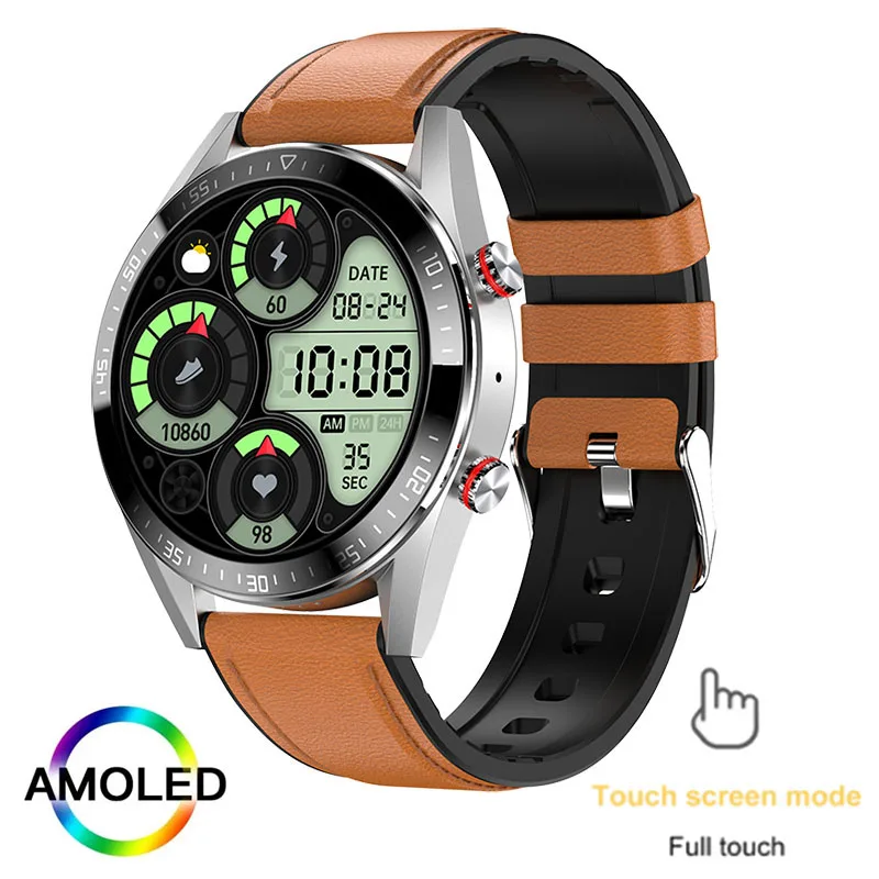 2022 New 454*454 AMOLED screen smart watch Always display the time bluetooth call local music Weather smartwatch for men Android 