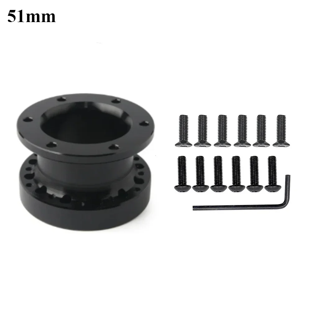 Universal Steering Wheel Hub Spacer 12.5/51/76/101 mm Steering Wheel Hub Boss Kit Adapter Spacer Black Car accessories 3