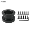 Universal Steering Wheel Hub Spacer 12.5/51/76/101 mm Steering Wheel Hub Boss Kit Adapter Spacer Black Car accessories 3