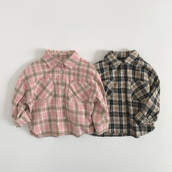 الربيع والخريف الأولاد متقلب قميص النسخة الكورية فضفاضة عادية كم طويل قميص 2-6 سنة الأطفال قميص شخصي