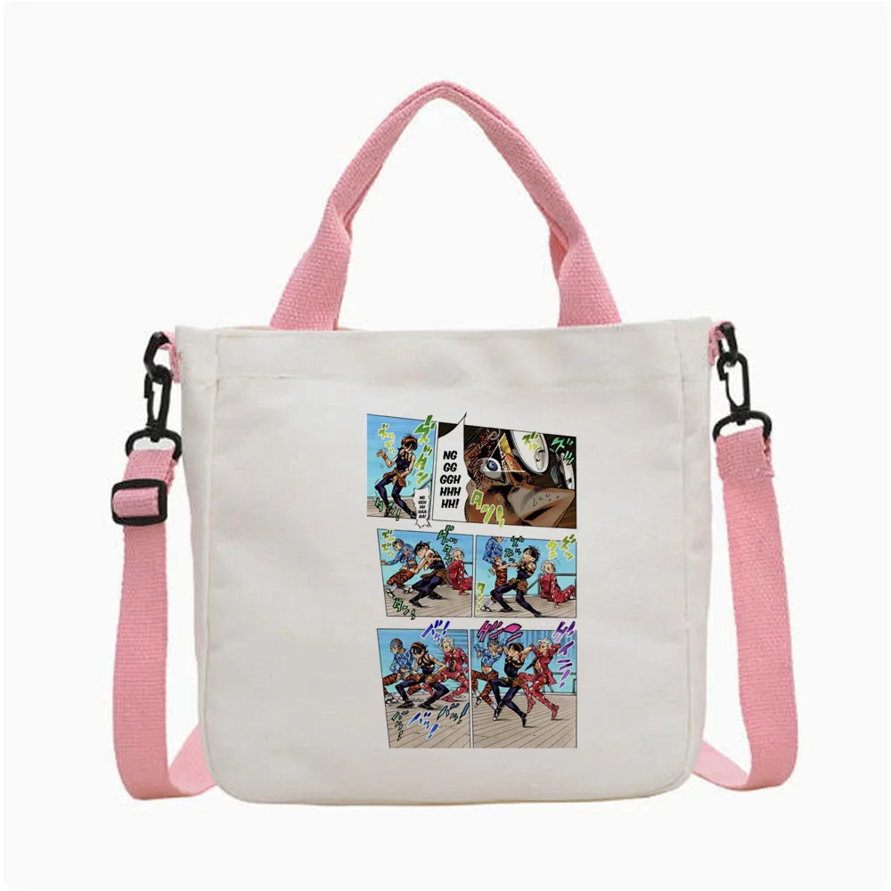 Jojo Bizarre Adventure Steel Ball Run Tragetasche Y2K Einkaufstasche Schultertasche faltbare Tragetasche für Damen – Detail 16