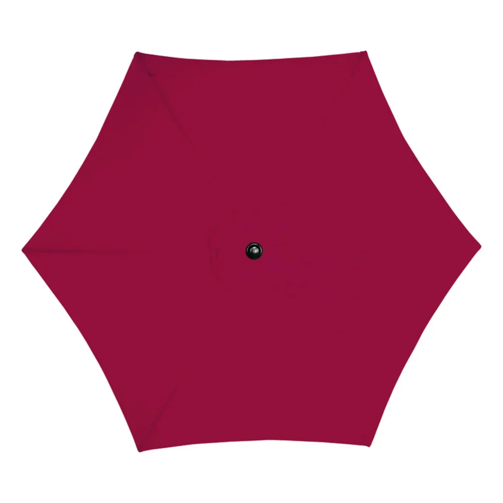 9' Outdoor Patio Market Umbrella, Push Button Tilt, Crank, 6 Ribs，56.00 X 5.75 X 5.25 Inches