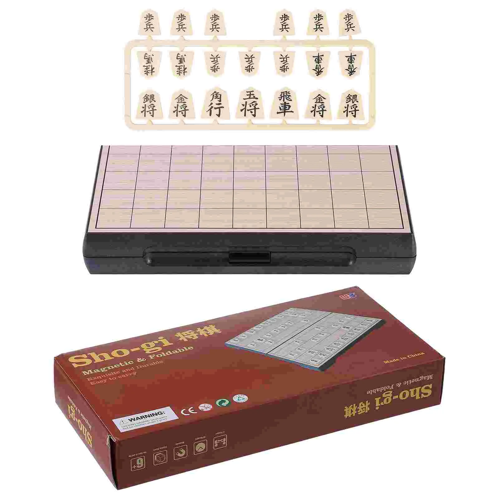 

STOBOK Japanese Japanese Chess Magnetic Folding Board for Travel Trip