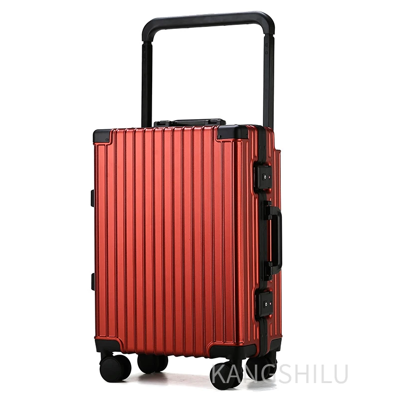 New Aluminum Magnesium Alloy Frame Wide Pull Rod Luggage 20''22''24''26''-Inch Travel Suitcase With Wheels Carry-On Case Fashion