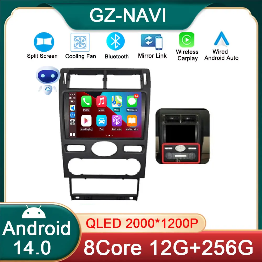 

Android 14 For Ford Mondeo 3 2004 - 2007 4G WIFI Car Radio Multimedia Video Player Navigation GPS Auto Carplay AI Voice NO 2 DIN