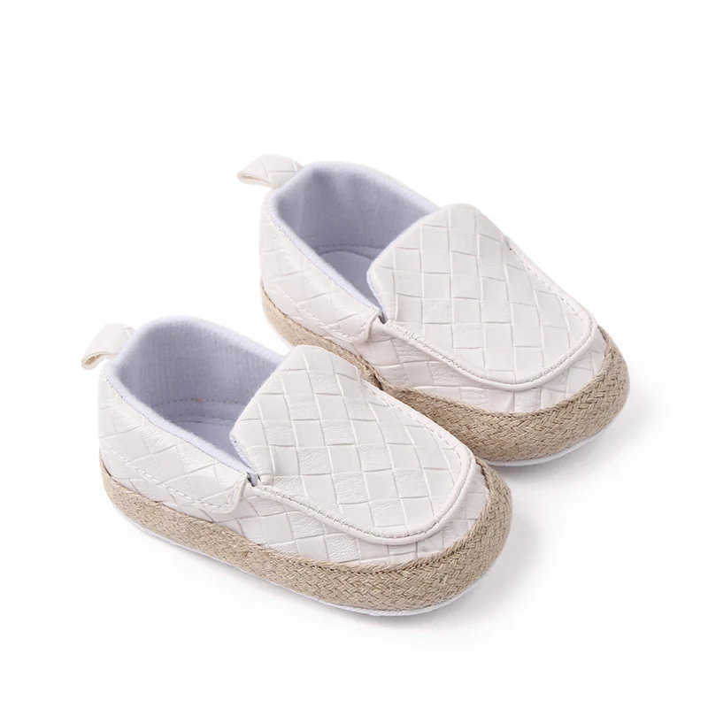 Baby Slip-on Prewalking Shoes for Toddler Boys 3 to 6 Month First Step Shoes Soft PU and Cotton Baby Walking Shoes 4