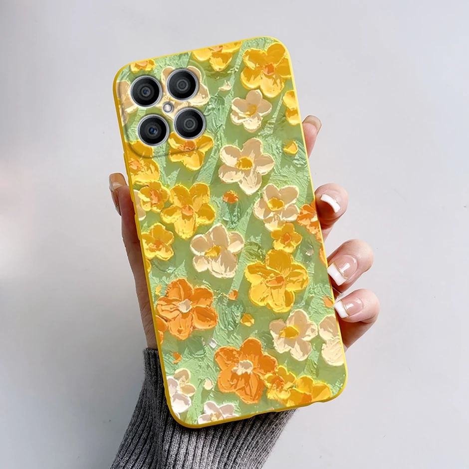 Exquisite Cartoon Painted Liquid Silicone Phone Case in Bumper Design