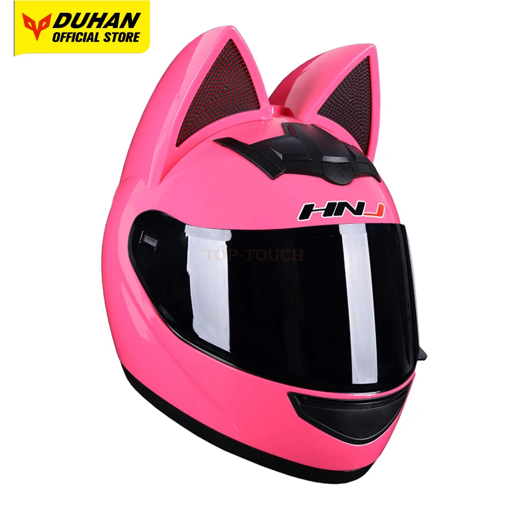 Woman Motorcycle Helmet Full Face Motocross Helmet Cat Ear Casco Moto