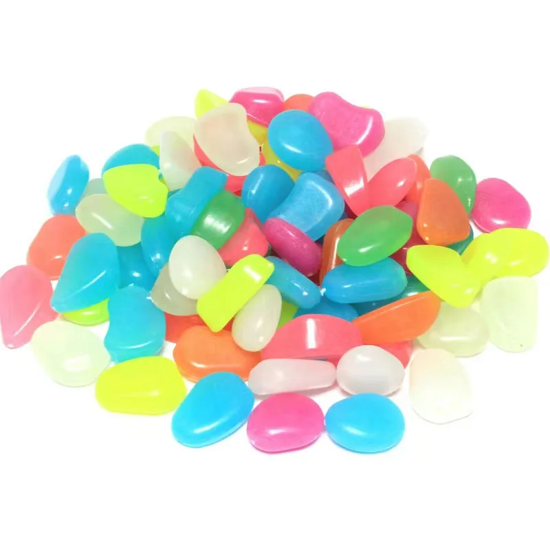 

50pcs Artificial Colored Nightlight Stone Fish Bowl Landscaping Home Decoration Landscaping Luminescent Small Stone