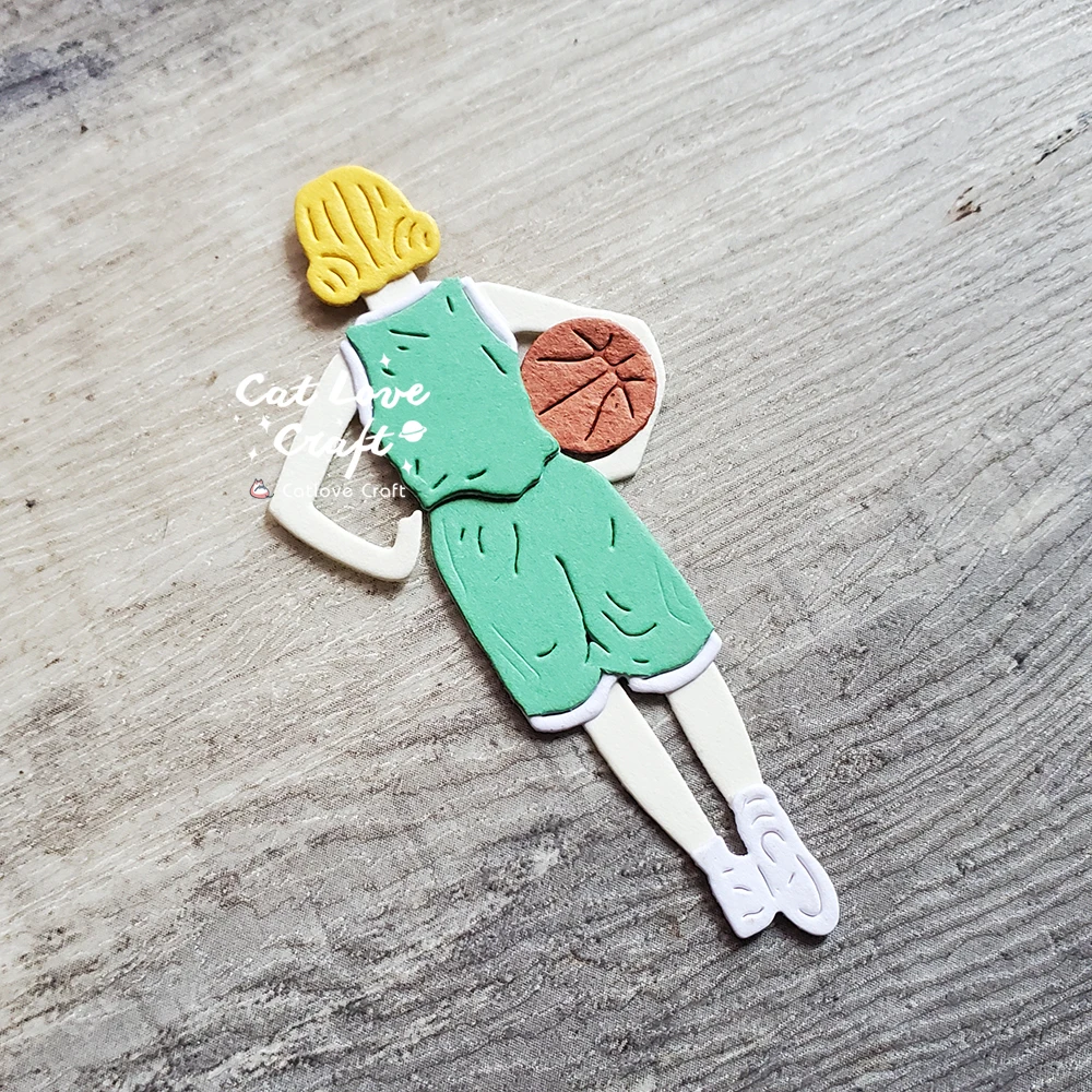 Catlove 농구 스포츠 금속 커팅 다이 스크랩북 금형 칼 스텐실 다이 컷 카드 만들기 DIY 공예 엠보싱 새로운 다이