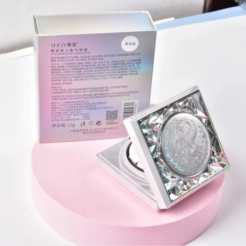 Shezi CC Cream Air Cushion Concealer Korean Cosmetic Moisturizer Make