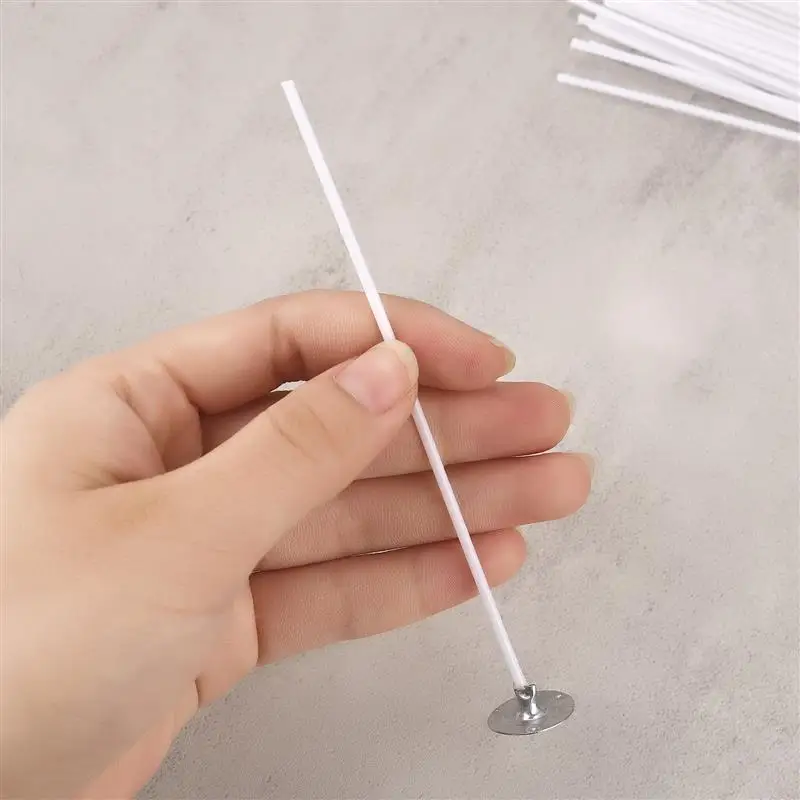Candle Wicks Candle Wick Candle Making Tool 50Pcs No-Base Candle Wicks 8~20cm Smokeless Wax Pure Cotton Core For DIY Candle Making Waxed Wicks Handmade Making Tools
