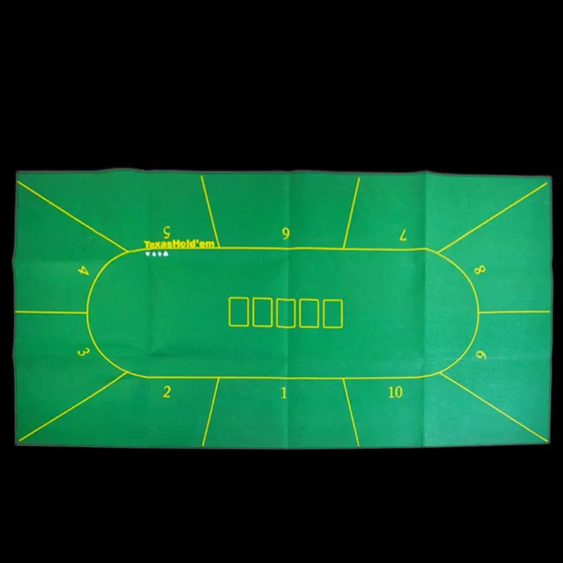 70x35In Professional Mat 10 Player Portable Flannel Texas Hold'em Table Top Layout Play Card Games texas holdem table pad