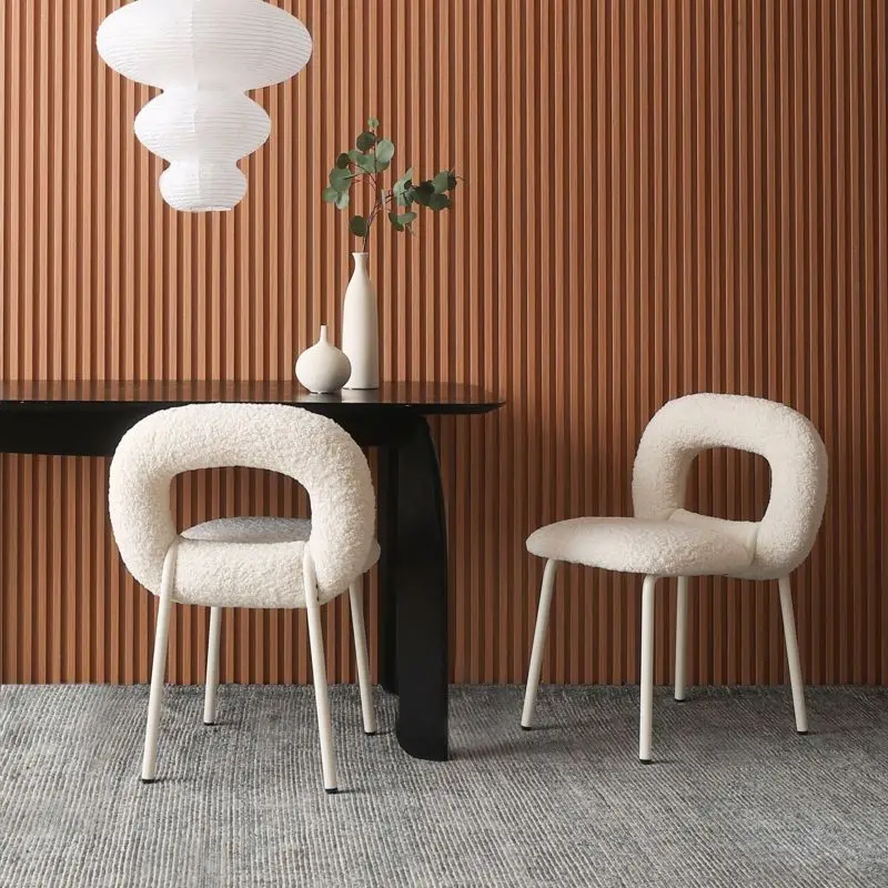 

Donut Chair Nordic Home Designer Dining Chair Ins Wind Net Red Backrest Small Apartment Light Luxury Makeup Chair