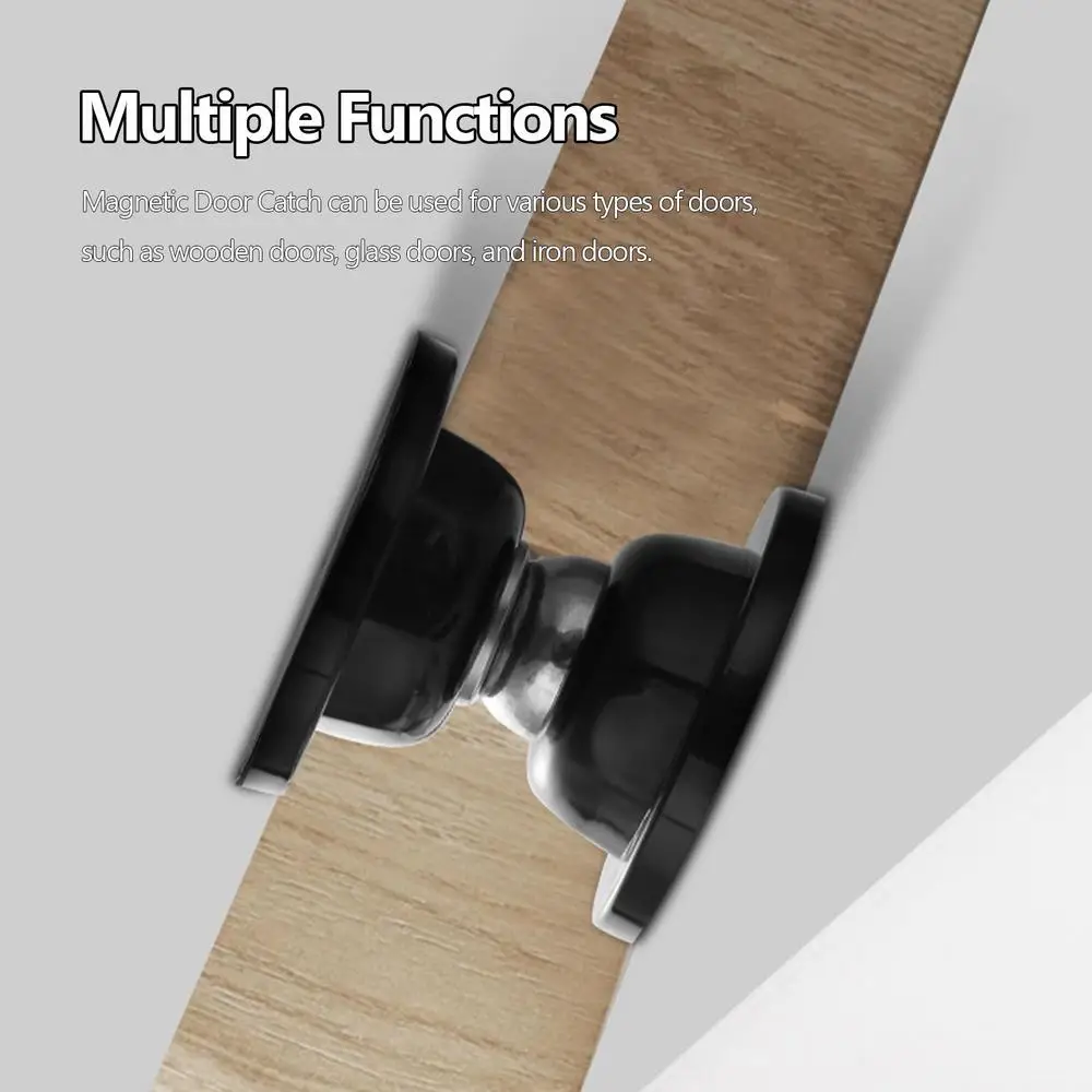 Description Picture 4 of itemMagnetic Door Stopper Ultra Thin Cabinet Magnetic Catch Wall Protector Bumper Wedge Magnetic Door Catch Closer Wall Protector