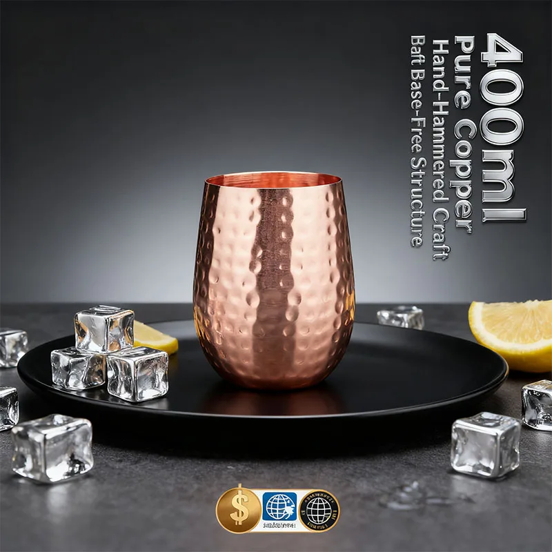 100% Copper Moscow Mule Mug Durable Coppery Beer Mugs Coffee Mug Milk Cup Pure Copper Bar Cup Drinkware - Image 4