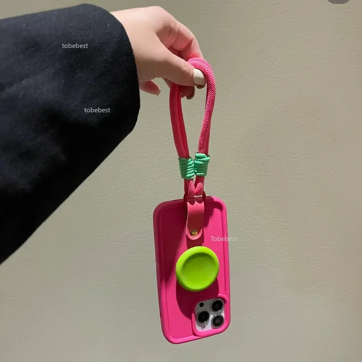 Silicone Case with Lanyard Wrist Strap and Stand