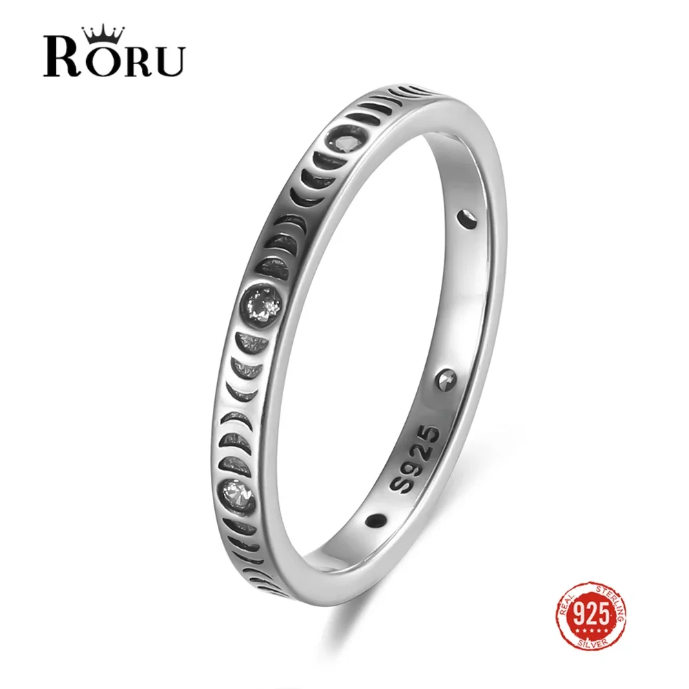 Silver Rings Retro 925 Silver Rings Crystal Blue Green Stone Zircon Trendy Oxidized Hip Hop Style Black Fine Jewelry for Women Men Unisex