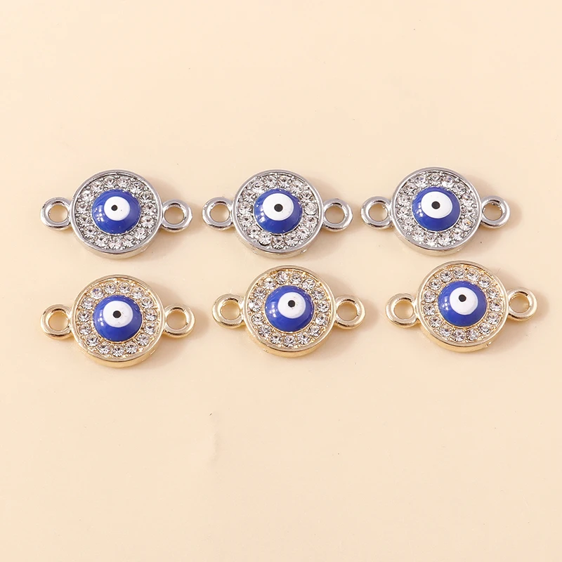 10 stücke Mischte Kristall Bösen blick Charme Türkischen Glück Blau Eye Charms Anhänger Anschlüsse für Armband Ohrringe Halskette DIY Schmuck – Detail 16