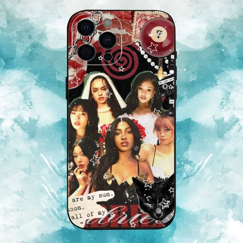 K-Katseye Sleek Soft Black Phone Cover