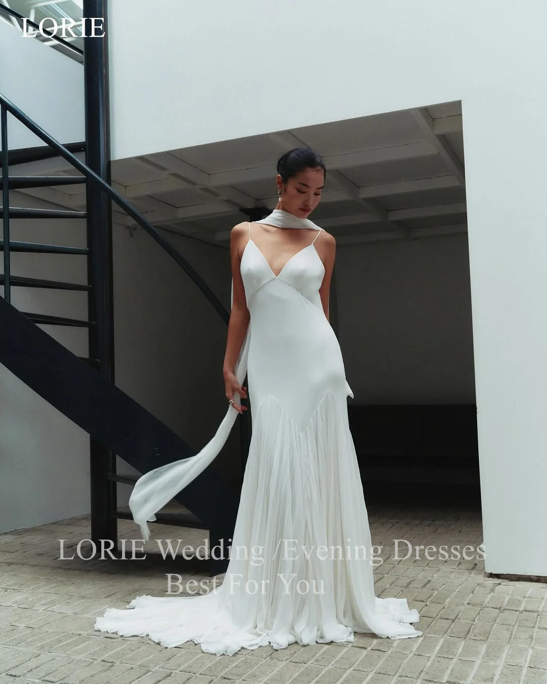 LORIE Exquisite A-Line Wedding Dress Sleeveless Corset Bride Prom Dresses Chiffon Bridal Gown 2025 Customized