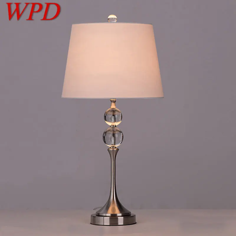 

WPD Simple Table Lamp Modern LED Crystal Decorative Desk Light for Home Bed Room Bedside