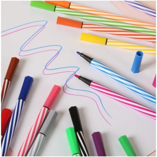 Fancy 12/18/24/36 Colors Washable Colored Pen Painting Marker Artist Drawing Set Student Art Supplies Highlight Water Color Pens - Image 5
