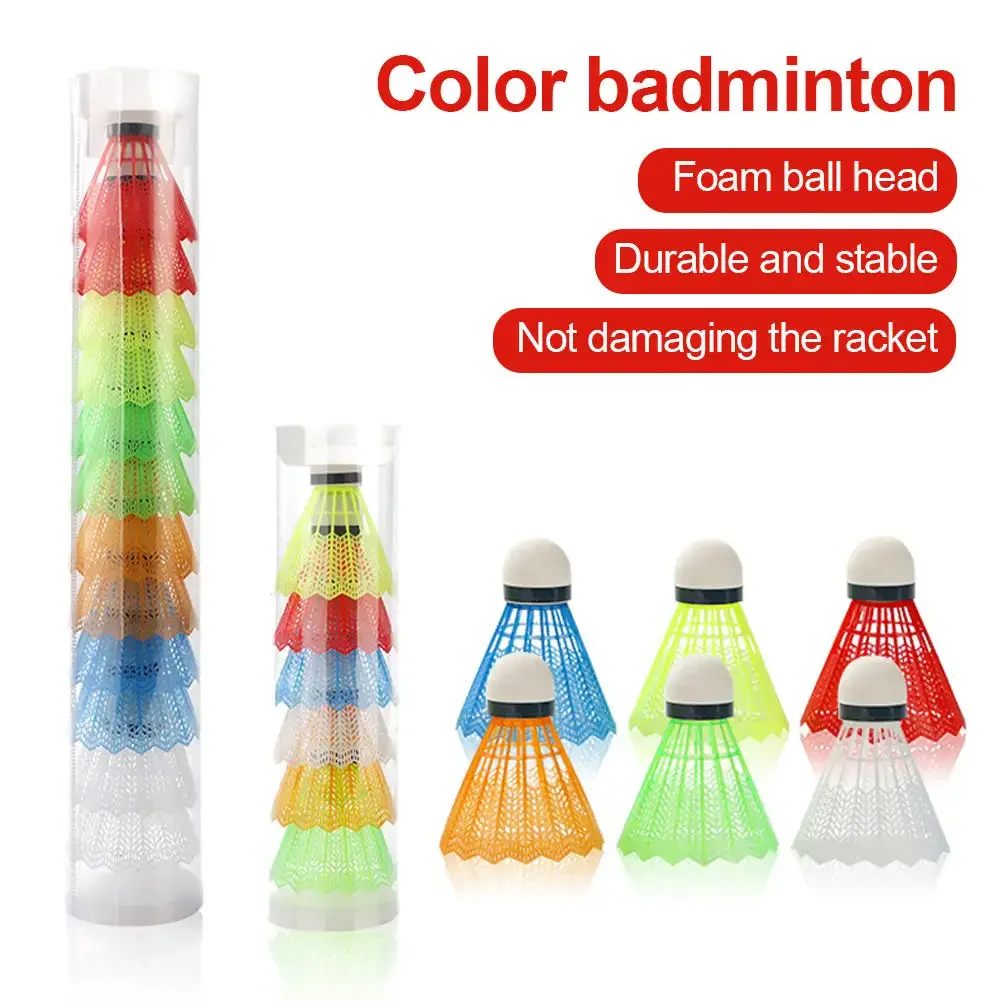 6/12Pcs Colorful Shuttlecocks Badminton Foam Balls Leisure Sport Games Windproof Shuttlecock Ball Training Accessories