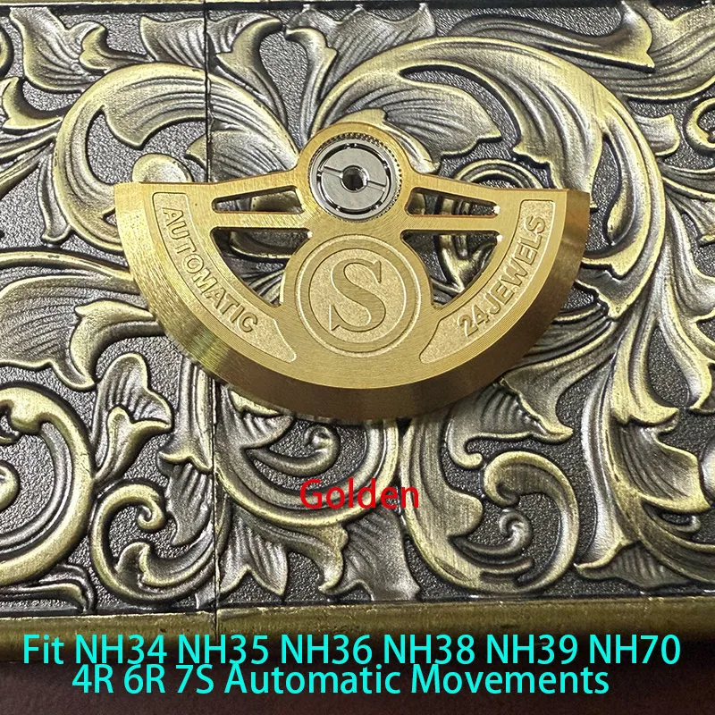 Customized Automatic Hammer Rose Gold Black Blue Silver Gold Watch Rotor Parts