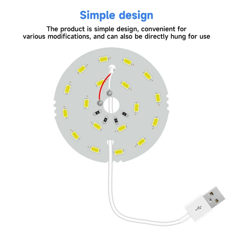 5V White USB LED Lighting Panel PLR USB Mobile Light Emergency Night Light Electronic DIY