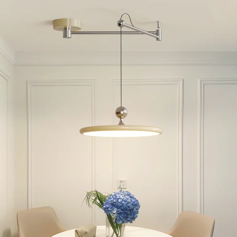 

Modern Dining Table Rocker Arm Chandeliers Can Be Displaced Dining Table Reading Lamp Retractable Folding Long Arm Chandelier