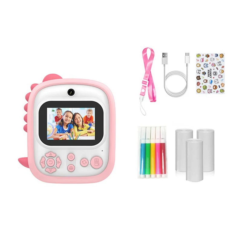 Kids Camera Instant Print Mini Printer 2.4 Inch Screen 12MP 1080P HD Video Camera Kids Instant Digital
