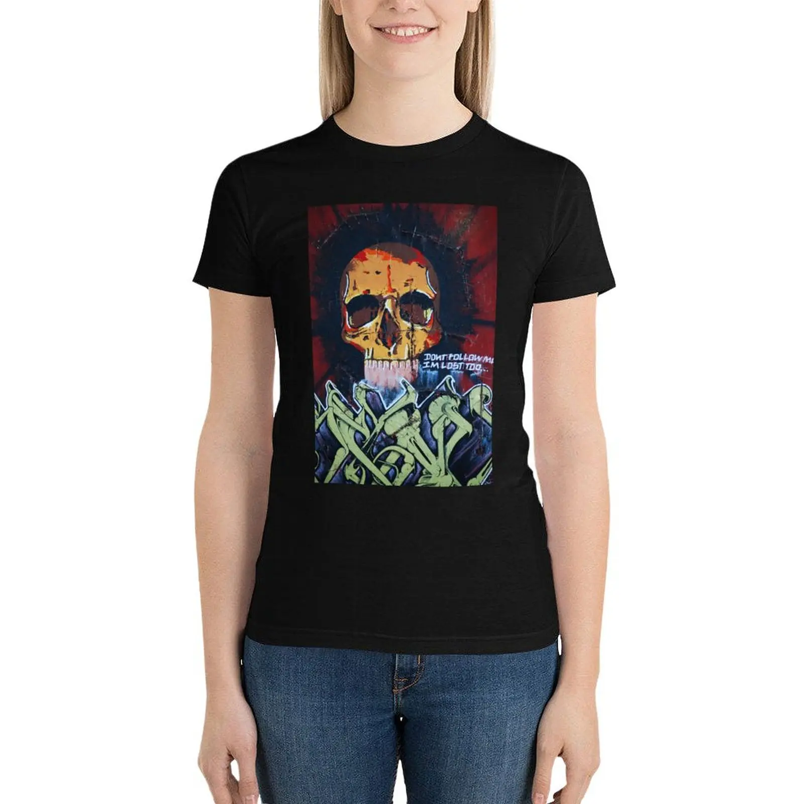 

Lost Skull T-Shirt cute tops summer clothes vintage clothes t shirt Women