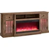 Fireplace TV Stand for 80 Inch TV, Farmhouse Entertainment Center w/LED Lights & 36" Electric Fireplace, Large Media Console 6