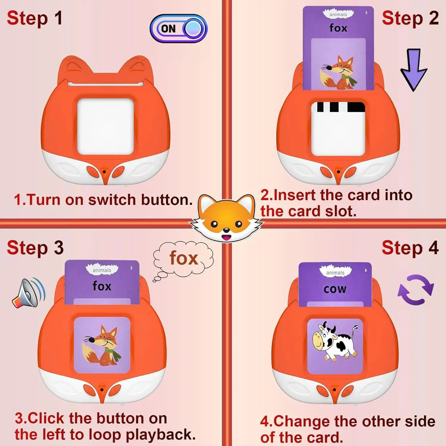English puzzle children's early education card insertion machine, baby early education enlightenment learning machine card 6