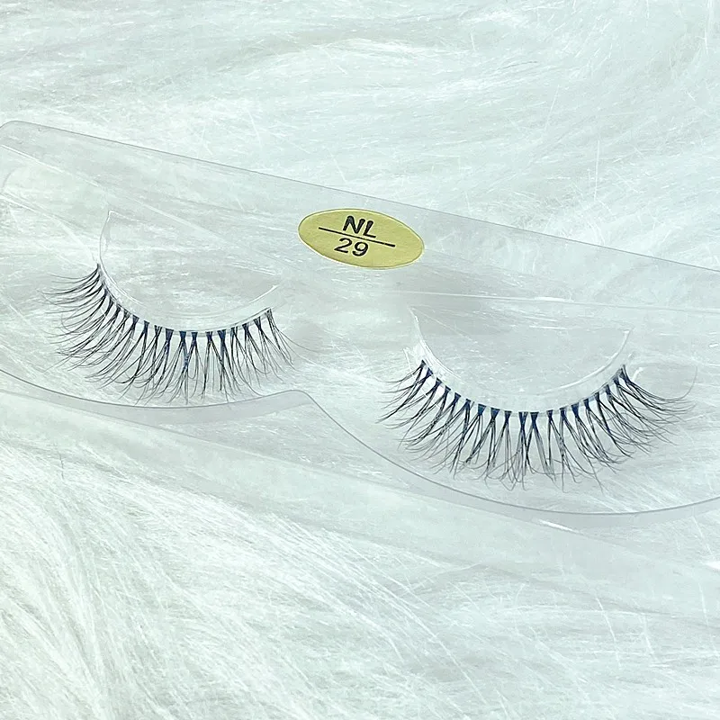 NEW 50 pairs  short Mink Lashes 3D Mink Eyelashes Invisible Band Natural Black Mink False Eyelash Full Strip cilios posticos Reu