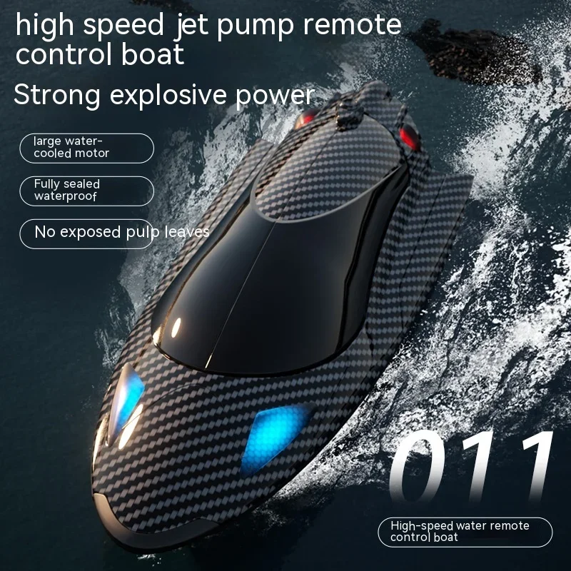 Fy011 New 2.4g Adult Children Electric Speedboat Racing Water Toy Boat High-Speed Turbojet Remote Control Boat Christmas Gift 4