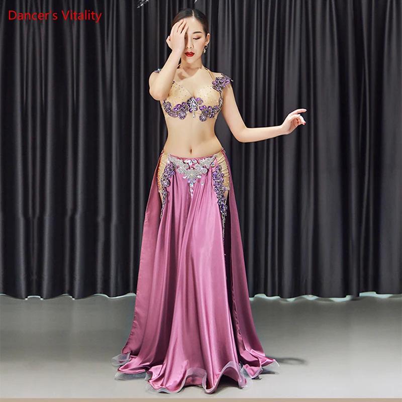 Jaune Set Girl's Belly Dance costumes ensemble pantalon et top 