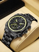 NOTIONR Men's Casual Watch Men's Multi functional Waterproof Business Watch Stainless Steel Men's Quartz Luminous Watch 1