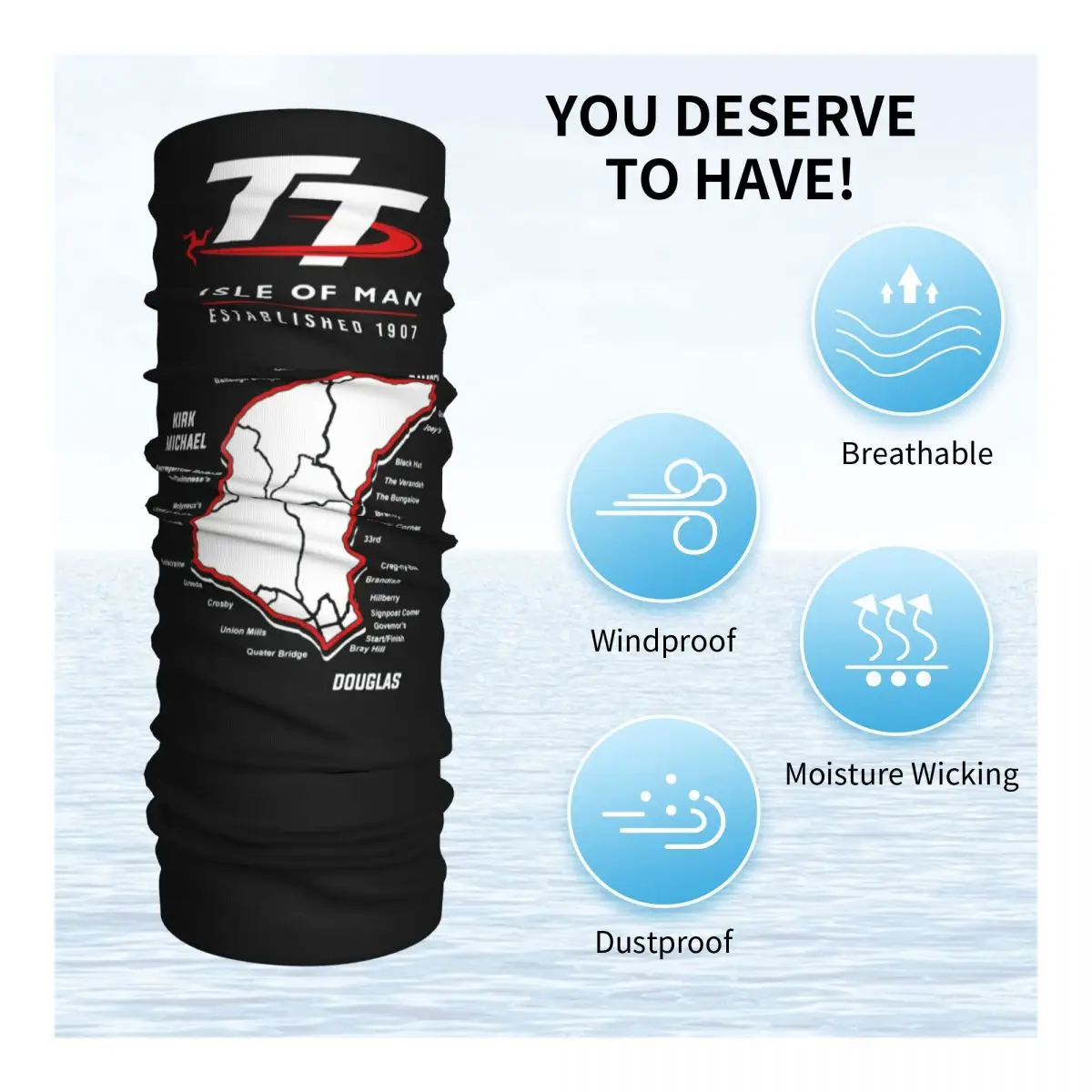 Isle Of Man TT Motorcycle Bandana Neck Gaiter Printed Wrap Scarf Warm Headband Hiking for Men Women Adult All Season cycling bandana neck wrap bandana headscarf cotton bandana neck gaiter bandana neck cover multifunctional bandana motorcycle bandana camouflage bandana