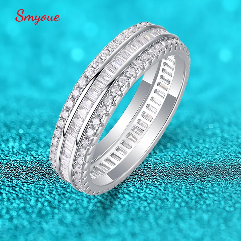 Anillo De Compromiso De Moissanita En Oro Blanco De 14 Quilates Para Mujer. Elegante Anillo De Compromiso De Moissanita Minimalista Para Ella. Delicado Anillo De Boda De Moissanita. - España