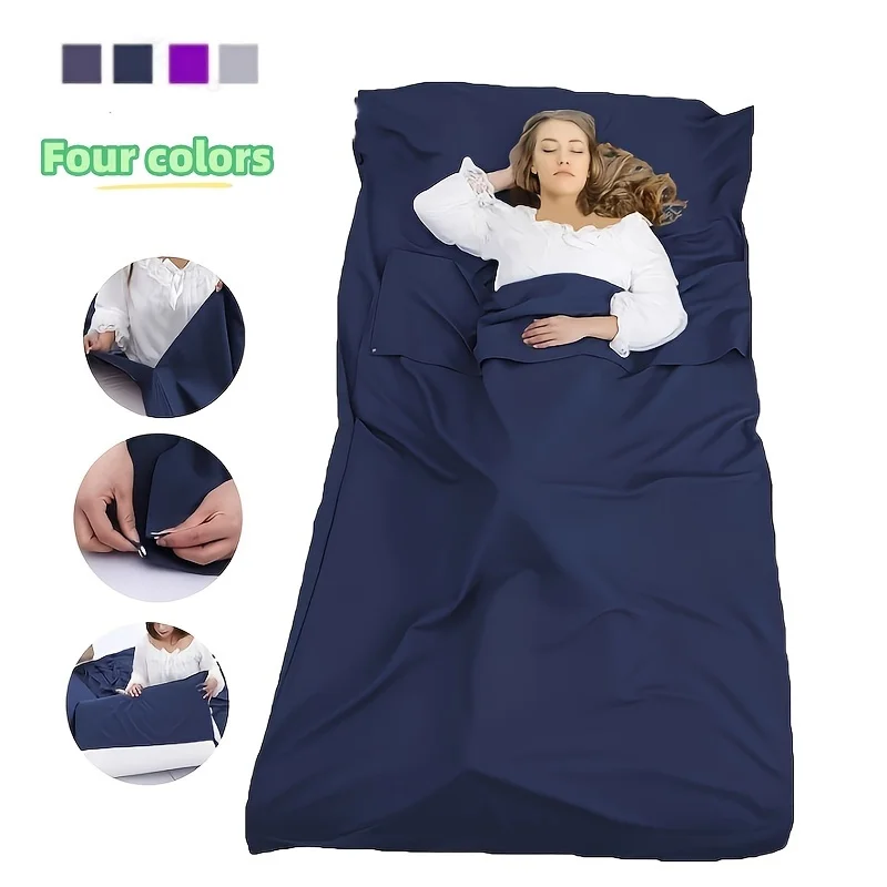 Saco De Dormir Ligero Doble Highdi – Con Compartimento Para Almohada, Ideal Para Viajes Y Hoteles