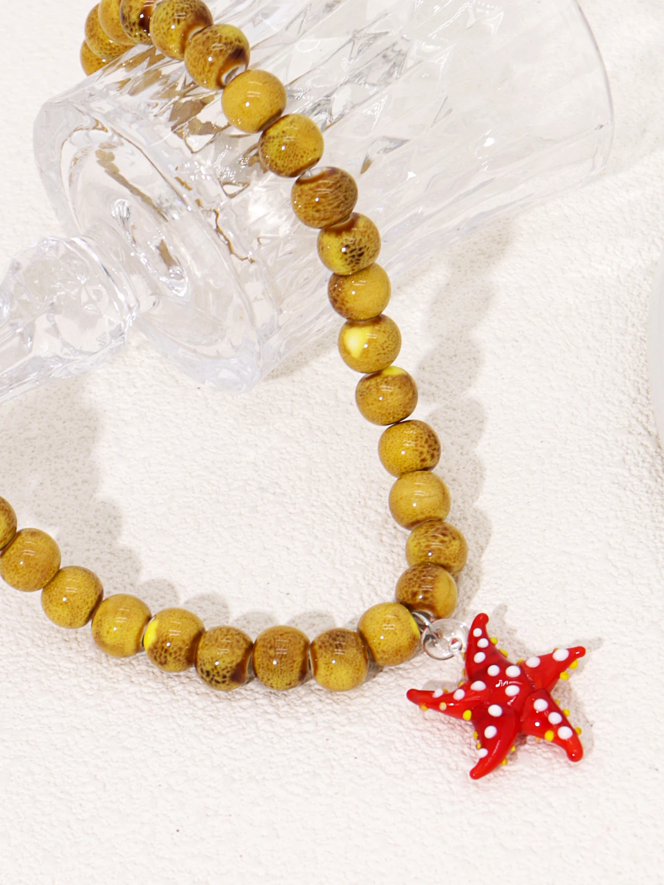 Charm Colorful Fish Pendant Necklace Glass Beads Women