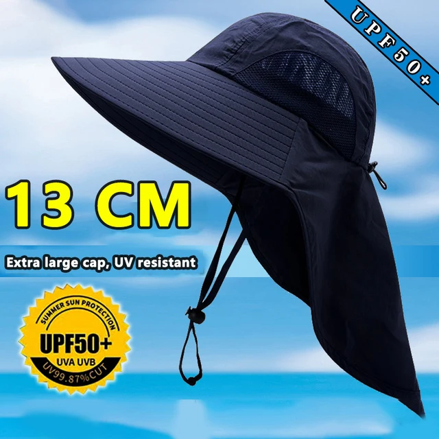 thumbnail image 2 of XXL Oversize Sun Hat For Men - Wide Brim Bucket Hat With UPF 50+ For Fishing & Hiking 2 of 9