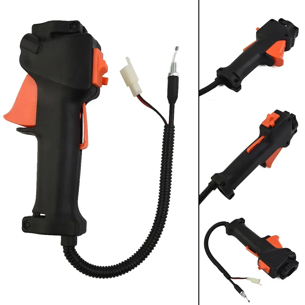 Replacement Throttle Cable Handle Trigger Switch Orange for Multi Tool Brush Cutter with 26mm Pipe (Includes 1 Switch)