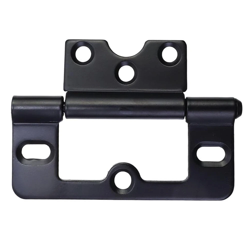 Heavy Duty Non Mortise Door Hinge Removable Slotless Hinge Flat Black Iron Hinge For Door Cabinet Closet Furniture Accessories