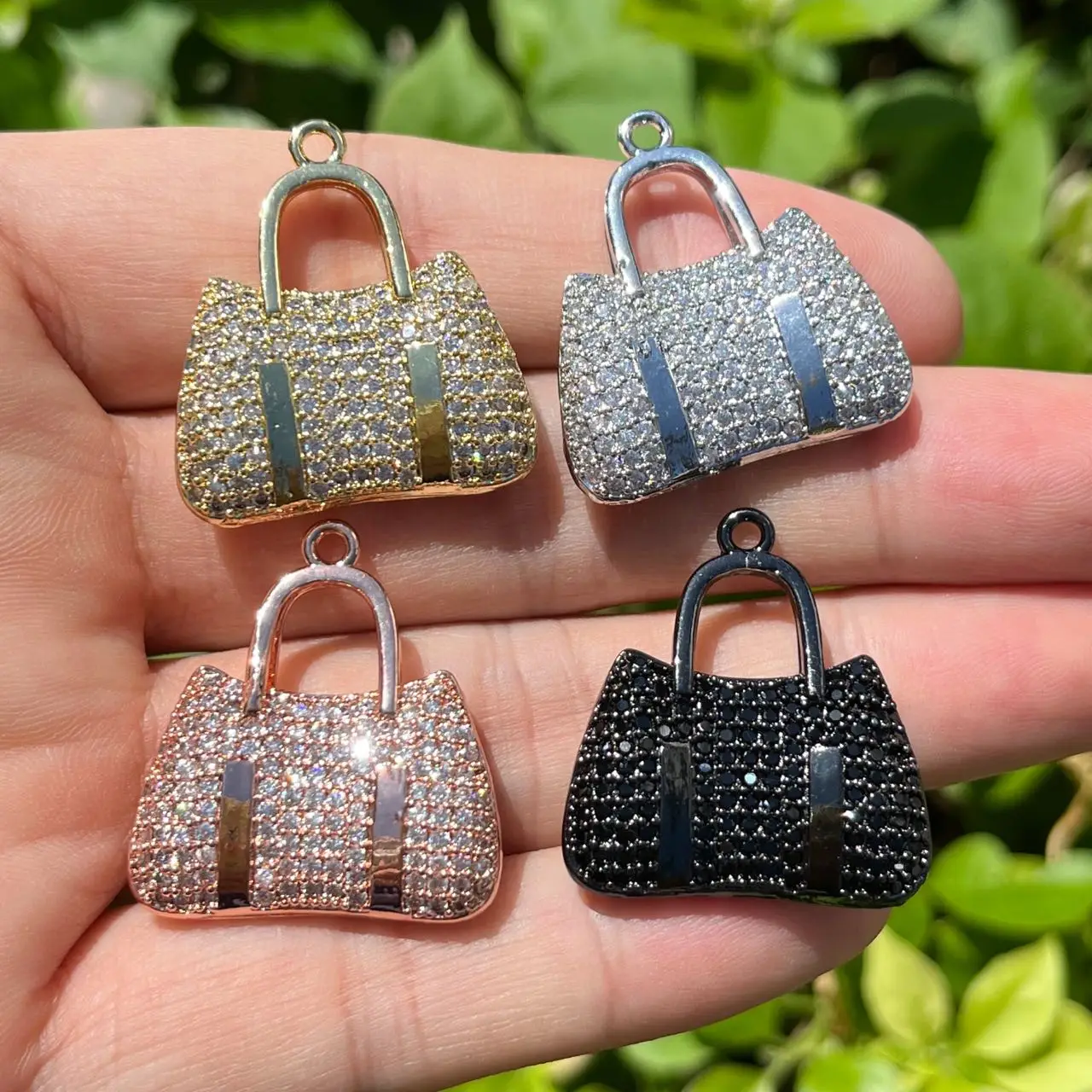 

5 шт., подвеска для браслета, с фианитом