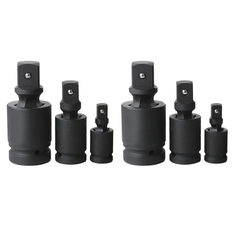 

Air Cannon Pneumatic Universal Head Black Rotation 1/2 3/8 1/4 Universal Joint Connector Joint Pneumatic Impact Sleeve