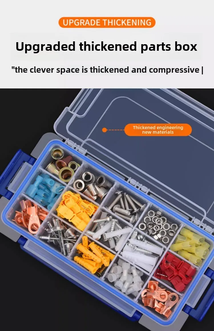 Multi Grid Klar Kunststoff Box Rechteckige Box Schraubendreher Bits Werkzeuge Staubdicht Wasserdicht Verpackung Lagerung Fällen Container – Detail 5