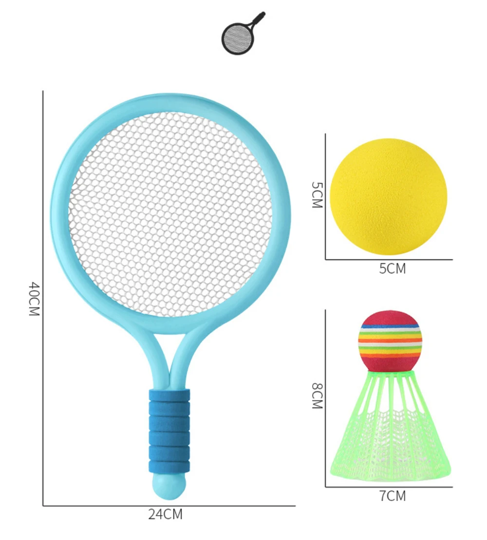 Children's Badminton Tennis Racket Beginner Training Outdoor Beach Tennis Kindergarten Baby Parent Child Interactive Toys 1PCS badminton racket